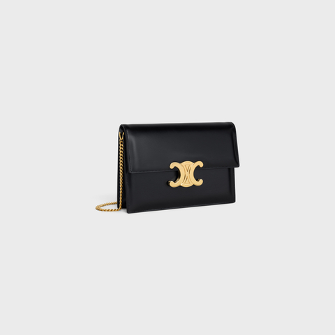 CLUTCH SOIR IN SHINY CALFSKIN BLACK - Image 2